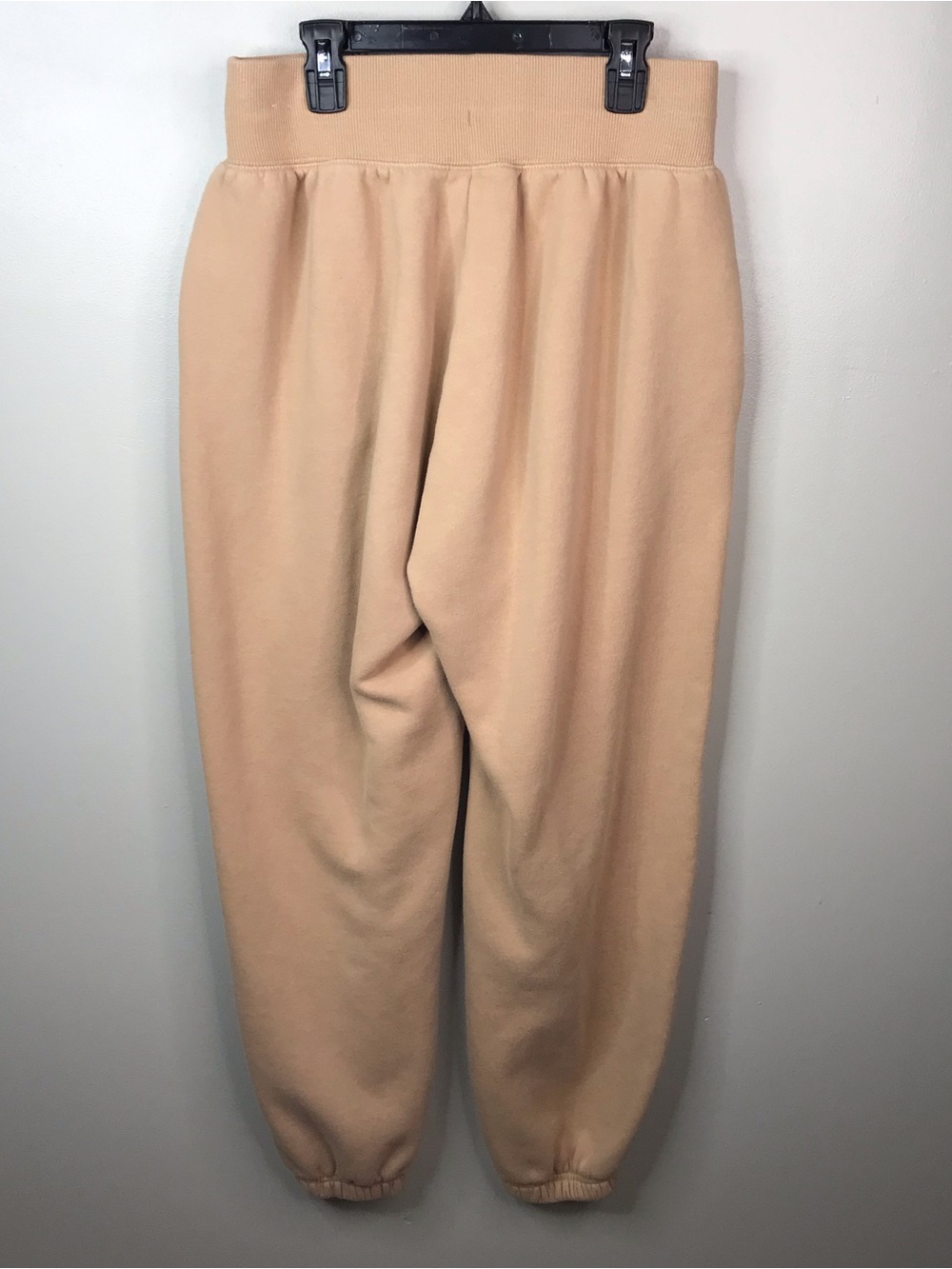 Nike Tan Jogger Sweatpants with White Embroidered Swoosh Sz Small - Picture 2 of 7